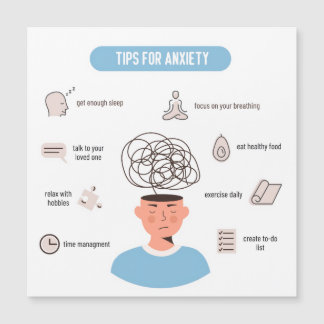 Anxiety Tips Minimal Mental Health Art