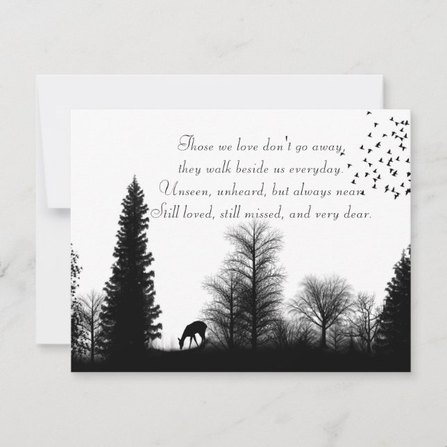 Ao amar a memória de um cartão de saudação adorado (Frente)