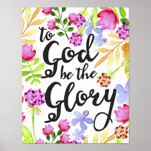 Ao deus seja o impressão da arte da glória com