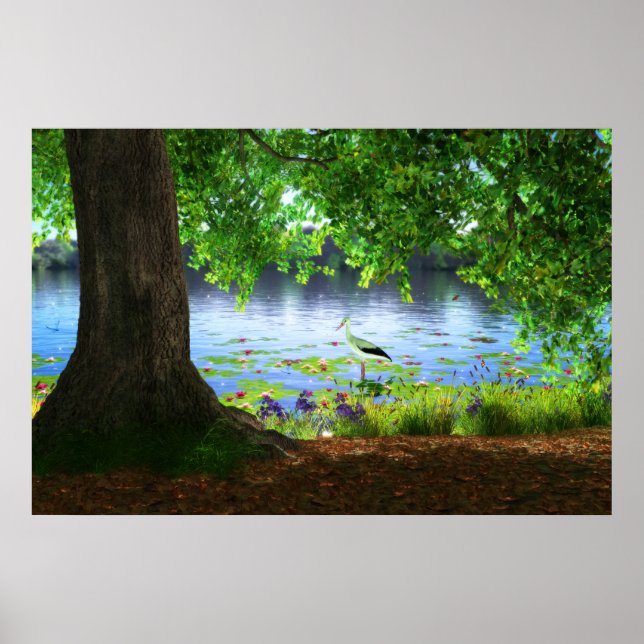 Ao lado do Impressão de água estática (Frente)