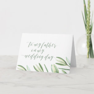 Ao meu pai no meu cartão de dia de casamento