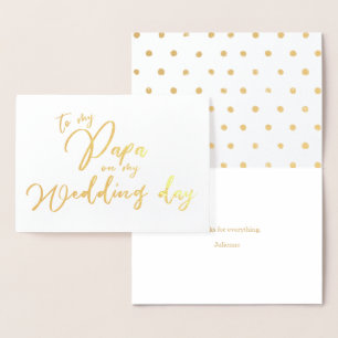 Ao Meu Pai No Meu Cartão De Folha De Dia De Casame
