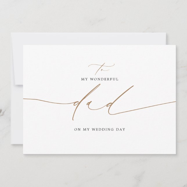 Ao Meu Pai No Meu Elegante De Dia De Casamento (Frente)