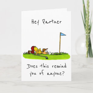 AO MEU PARCEIRO DE GOLFE* NO SEU CARTÃO DE ANIVERS