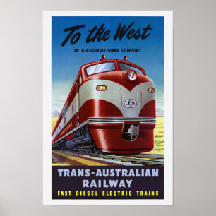 Ao Poster de viagens Ferroviário da Austrália Oc