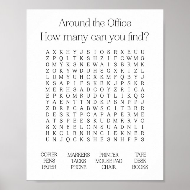 Ao redor do Poster de Pesquisa do Office Word (Frente)
