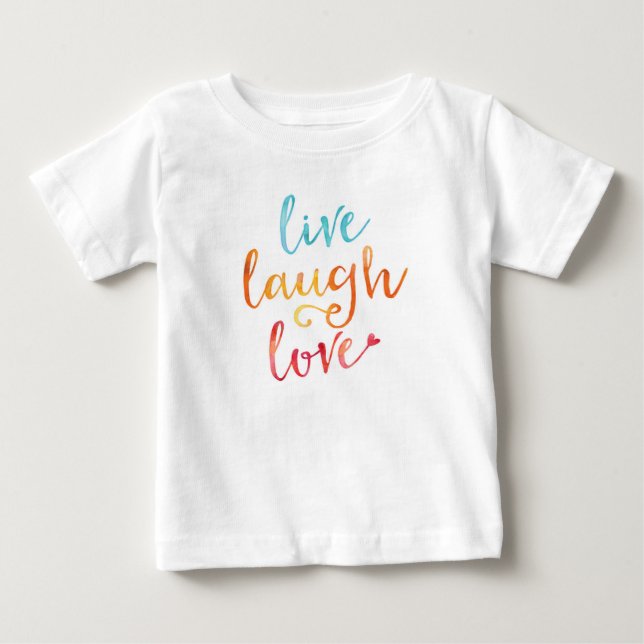 Ao vivo, ria, adoro camiseta para crianças aquátic (Frente)