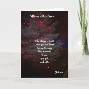 aos meus cartões de Natal do padrinho