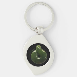 Aotearoa NZ Greenstone Pounamu Twist Gift Chaveiro