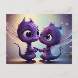*~* AP48 CONVITE FOTO Dragão Dino Cartoon Postal