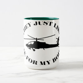 Apache Helicopter caneca engraçada