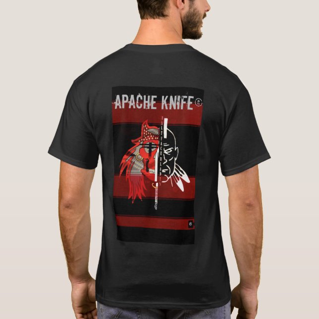 Apache Kinfe ®️ ™️ 🇺 🇸 ShadowWolf 22. Camiseta d (Verso)