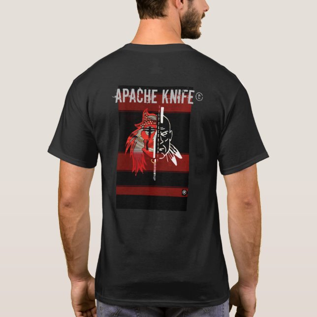 Apache Kinfe ®️ ™️ 🇺 🇸 ShadowWolf Blades T-Shirt (Verso)