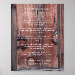 Apache Weding Bbenção Rustic Red Barn Poster