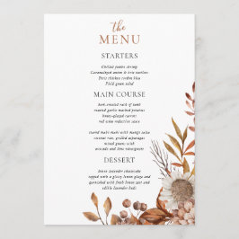 Apaixonados | Boho Flowers Menu de Casamento