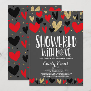 Apaixonados Por Corações De Convite A Chás de fral