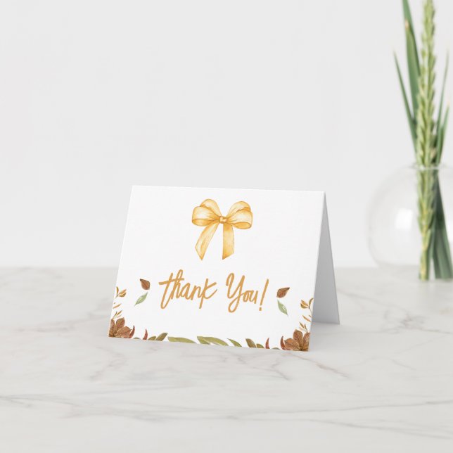 Apaixonando o Cartões de agradecimentos do Chá de  (Frente)