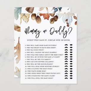 Apaixonar Mamãe de outono ou Chá de fraldas de Pai