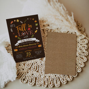 Apaixonar O Convite Ao Chá de fraldas De Abóbora