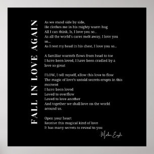 Apaixonem-se novamente poesia muralha poster