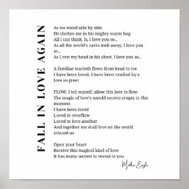 Apaixonem-se novamente poesia muralha poster