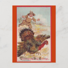Apanhando um Peru, Cartão Postal de Arte Antiga