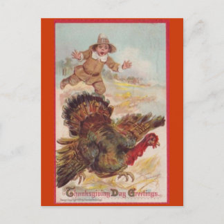 Apanhando um Peru, Cartão Postal de Arte Antiga
