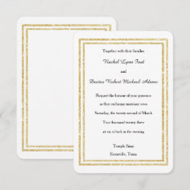 Aparamento Brilhante Dourado Chic - Convite de Cas