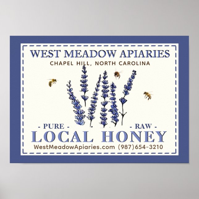 Apelido Farmer's Market Local Honey Poster (Frente)