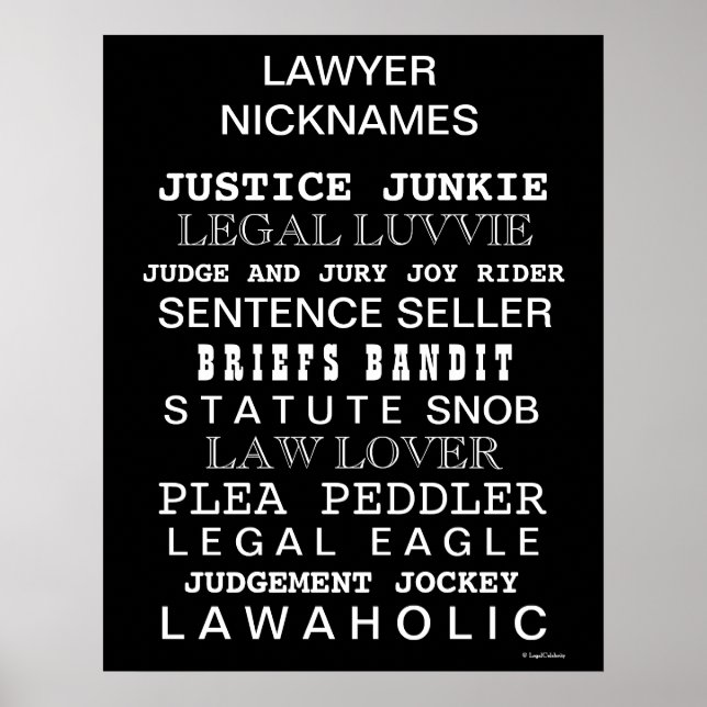 Apelidos e Sinônimos do Funny Lawyer Office Poster (Frente)