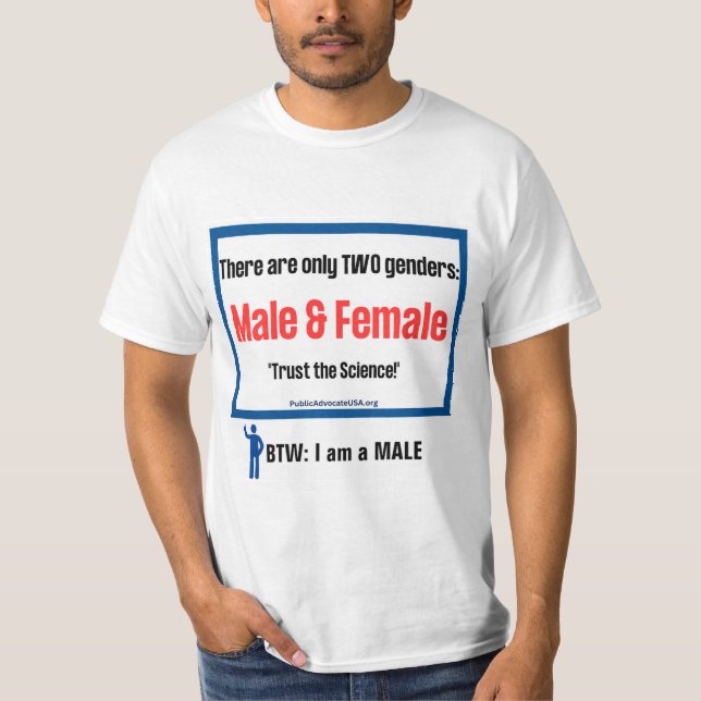 Apenas 2 Camiseta Genders ~ Apenas para MALES (Frente)