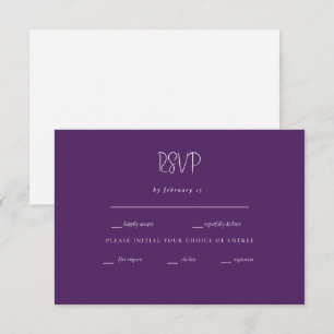 Apenas a RSVP de Casamento Moderno da Lavanda de n