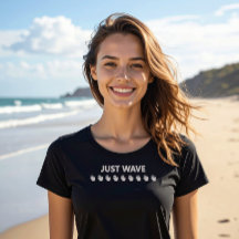 Apenas Acene Camiseta Moderna Amigável Acenando Co