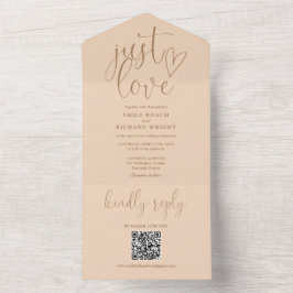 Apenas ame o código QR moderno Soft Peach Casament