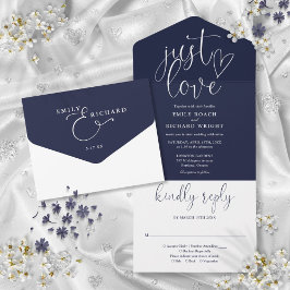 Apenas Ame O Elegante Marinho Blue Weding