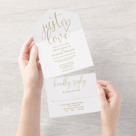 Apenas Ame O Escrito Elegante Casamento Dourado Mo