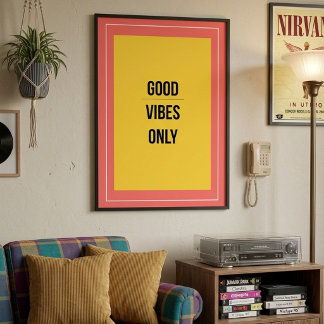Apenas Boas Vibrações — Poster Maximalista Retro d