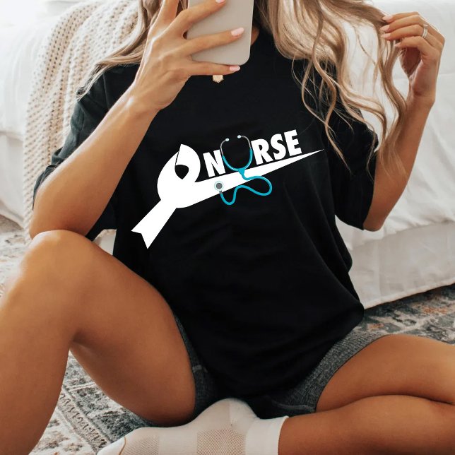 Apenas Camisa com Laço de Estetoscópio de Enfermei (Criador carregado)