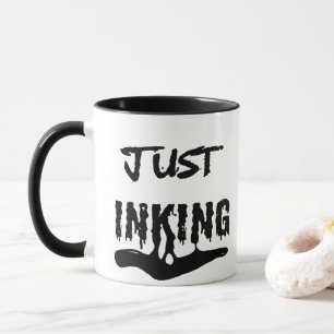 Apenas Caneca de Artista de Tinta Preta Tipografia