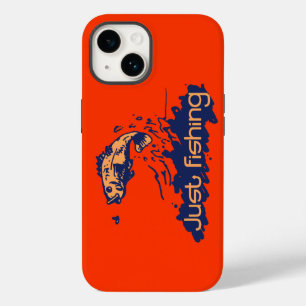 Apenas capa de iphone laranja vermelho para homens