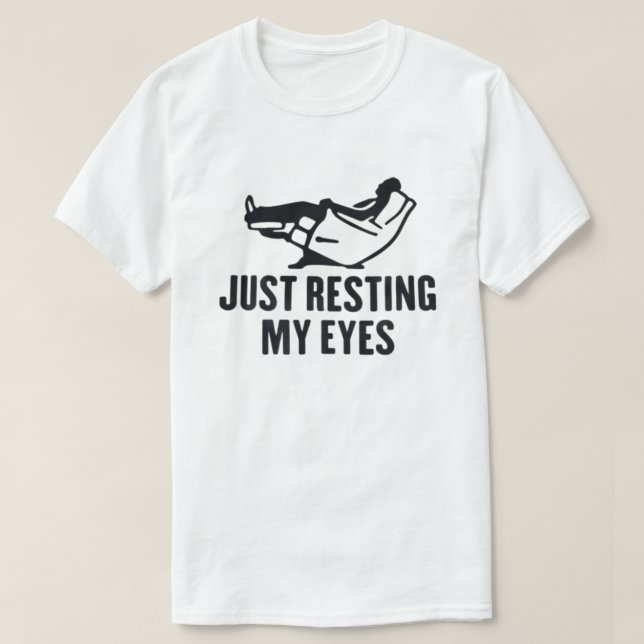 Apenas Descansando Meus Olhos Camisa Engraçada par (Frente do Design)
