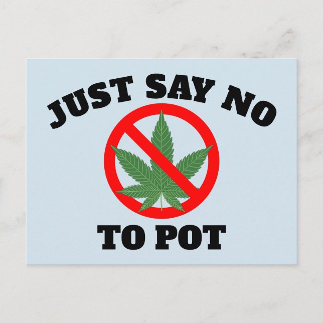 Apenas diga não aos cartões postais de maconha (Frente)