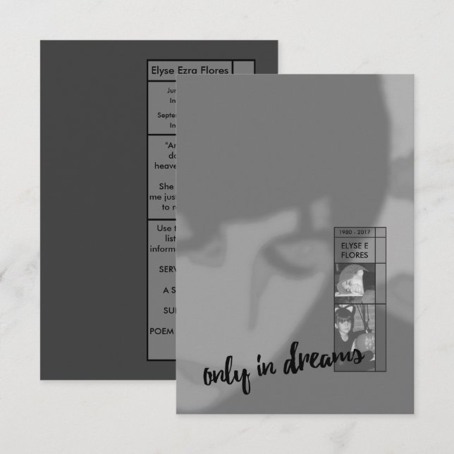 apenas em convites para funeral de sonhos (Frente/Verso)