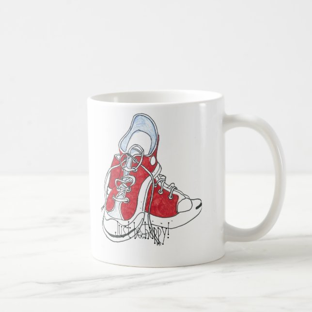 Apenas esteja feliz!  Caneca (Direita)