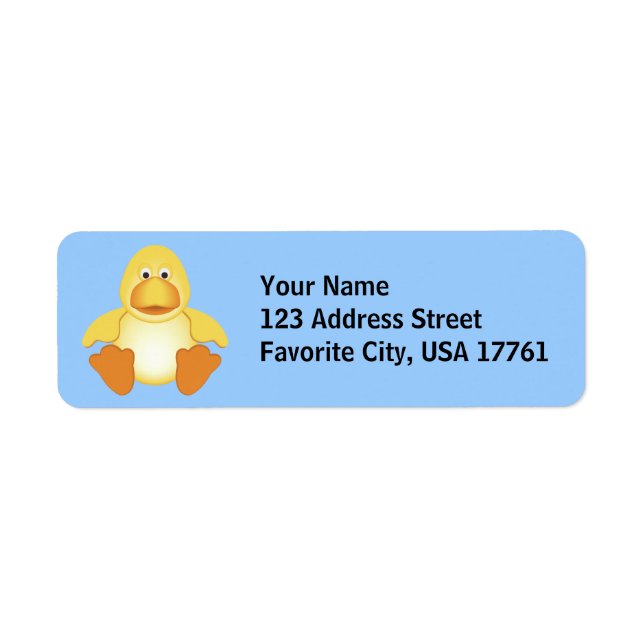 Apenas Etiquetas de Endereço Ducky (Frente)