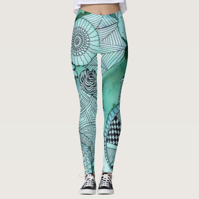 Apenas Leggings Teais (Frente)