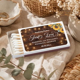 Apenas Luzes de Corda de Madeira Marrom Amor Weddi