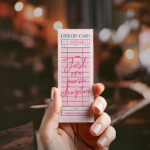 Apenas mais um capítulo Cartão de Biblioteca Perso