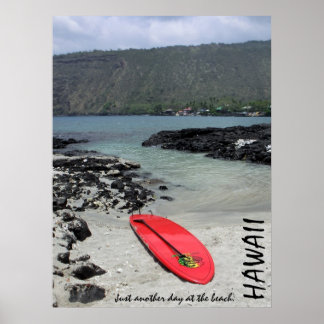 Apenas mais um dia na praia poster cênica do Havaí