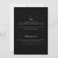 Apenas o Convite Detalhado de Casamento B/W